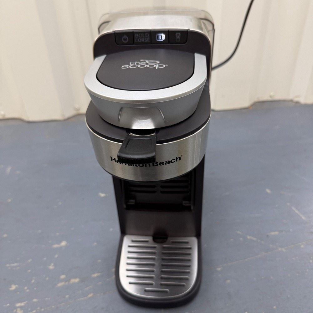 Hamilton Beach The Scoop Single Serve Coffee Maker Silver Black 49987